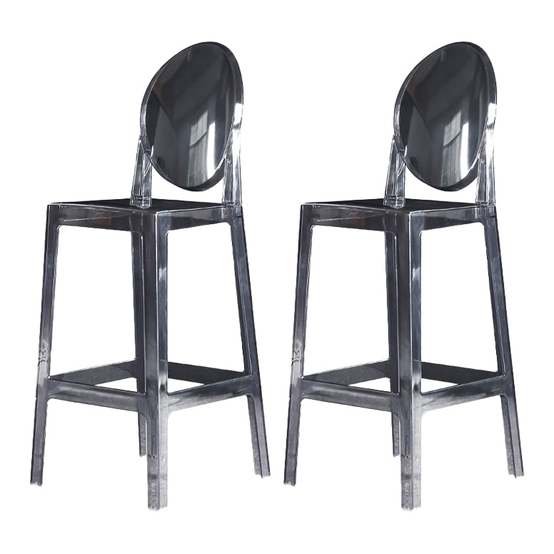 Dining Room Modern Acrylic Barstool 4 Legs Bar Stool with Pedal