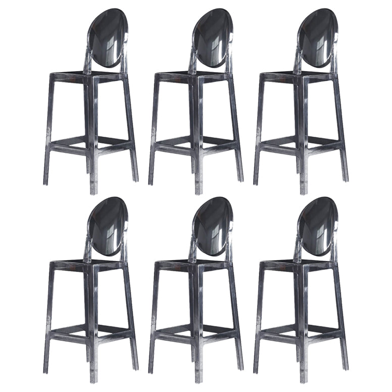 Dining Room Modern Acrylic Barstool 4 Legs Bar Stool with Pedal