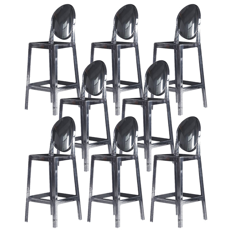 Dining Room Modern Acrylic Barstool 4 Legs Bar Stool with Pedal