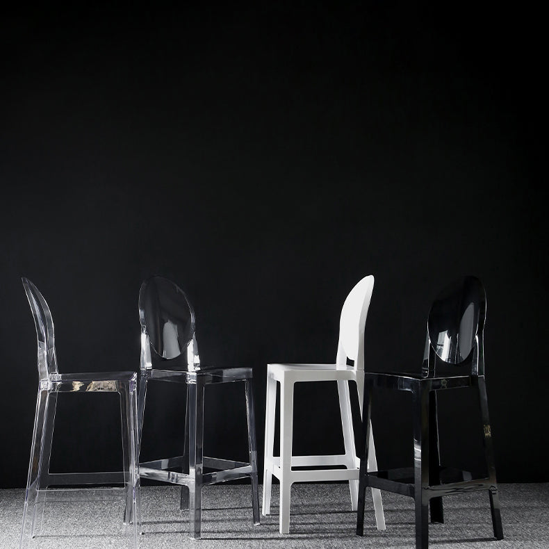 Dining Room Modern Acrylic Barstool 4 Legs Bar Stool with Pedal