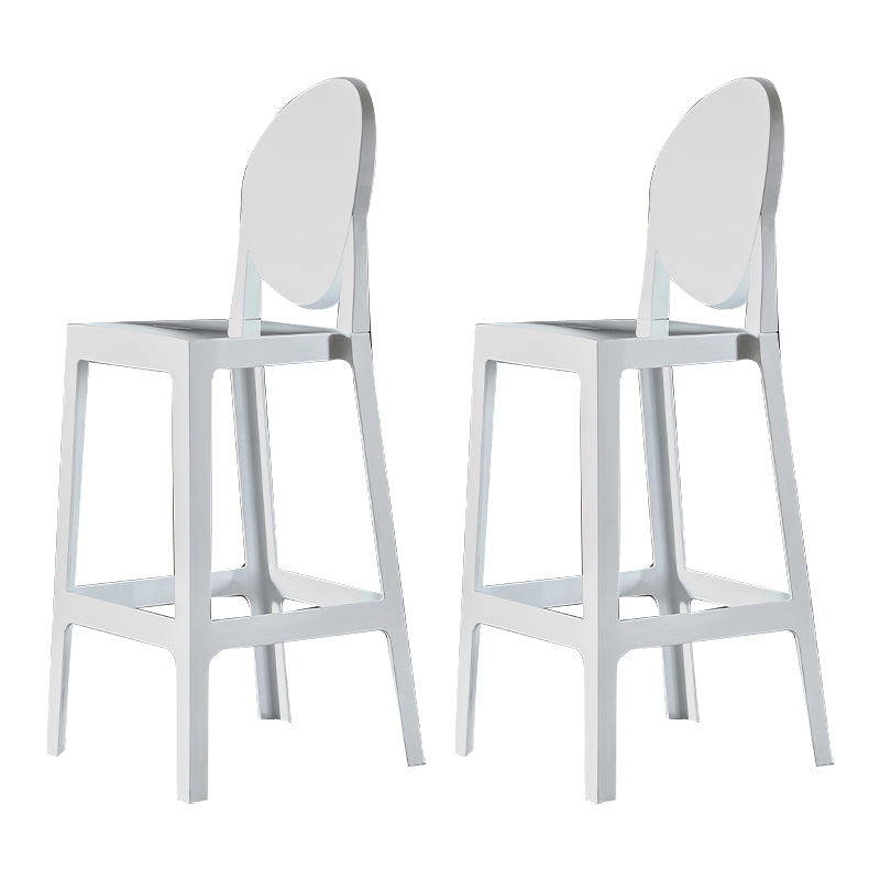 Dining Room Modern Acrylic Barstool 4 Legs Bar Stool with Pedal