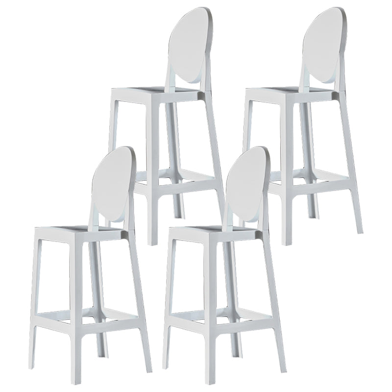 Dining Room Modern Acrylic Barstool 4 Legs Bar Stool with Pedal
