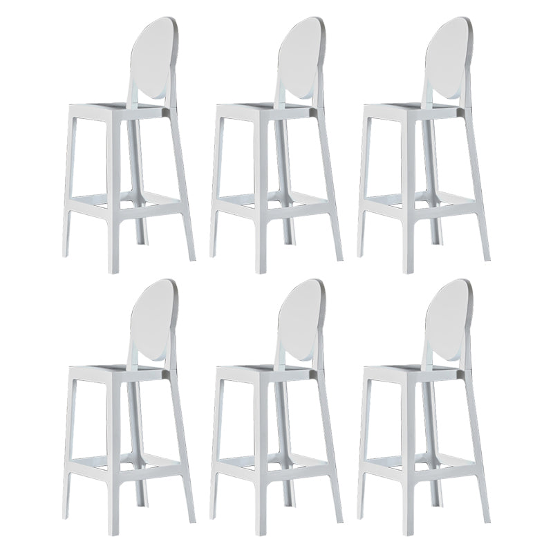 Dining Room Modern Acrylic Barstool 4 Legs Bar Stool with Pedal