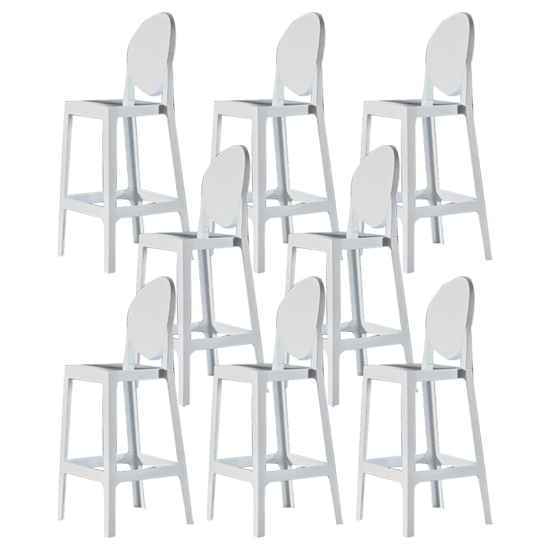 Dining Room Modern Acrylic Barstool 4 Legs Bar Stool with Pedal