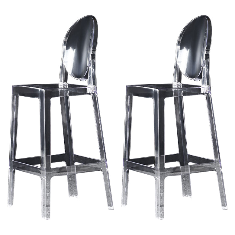 Dining Room Modern Acrylic Barstool 4 Legs Bar Stool with Pedal