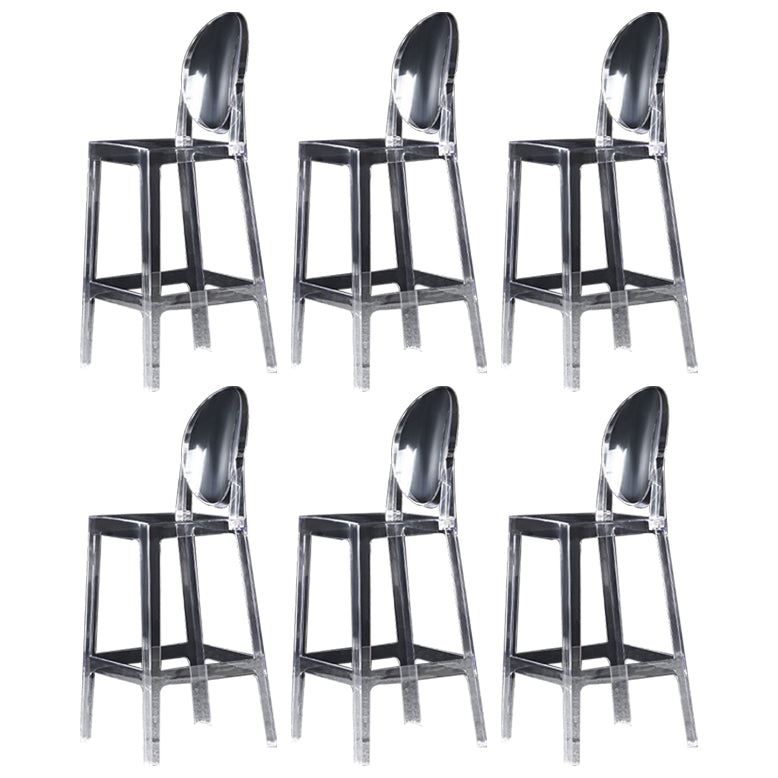 Dining Room Modern Acrylic Barstool 4 Legs Bar Stool with Pedal
