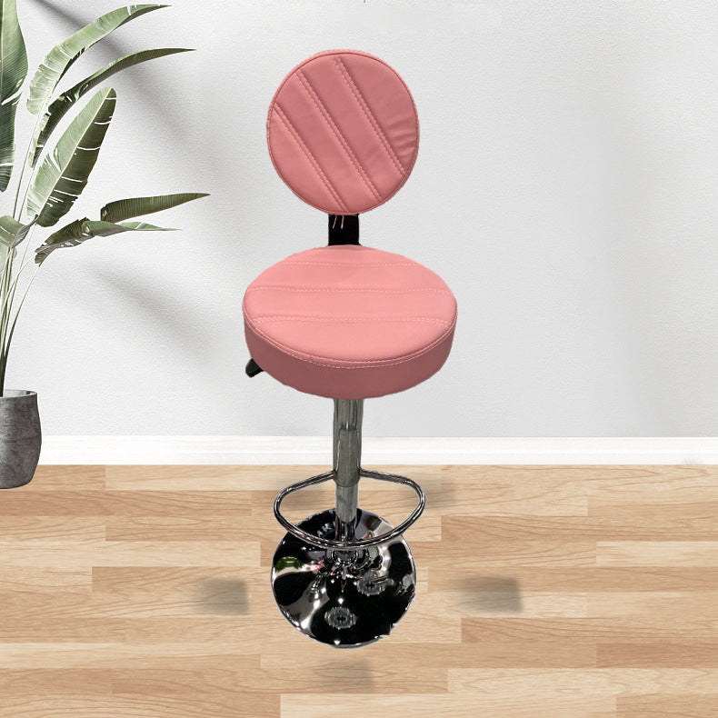 Contemporary Style Liftable Bar-stool PU Leather Counter Bar Stool with Metal Legs