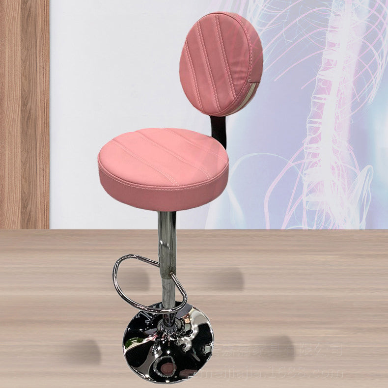 Contemporary Style Liftable Bar-stool PU Leather Counter Bar Stool with Metal Legs