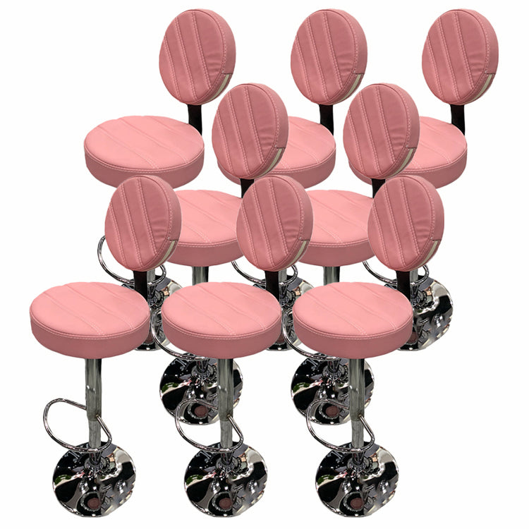 Contemporary Style Liftable Bar-stool PU Leather Counter Bar Stool with Metal Legs