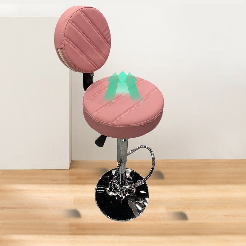 Contemporary Style Liftable Bar-stool PU Leather Counter Bar Stool with Metal Legs