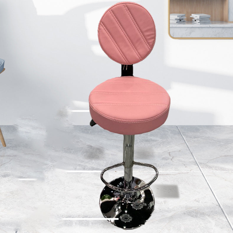 Contemporary Style Liftable Bar-stool PU Leather Counter Bar Stool with Metal Legs