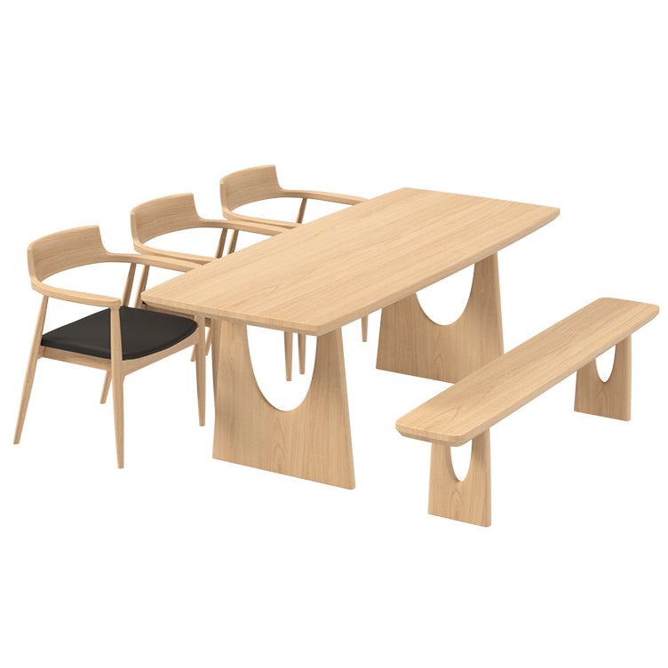 Modern Solid Wood Dining Room Set 1/2/4/5/7 Pieces Pine Dining Room Chair Set