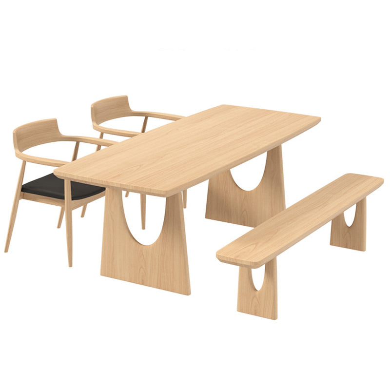 Modern Solid Wood Dining Room Set 1/2/4/5/7 Pieces Pine Dining Room Chair Set