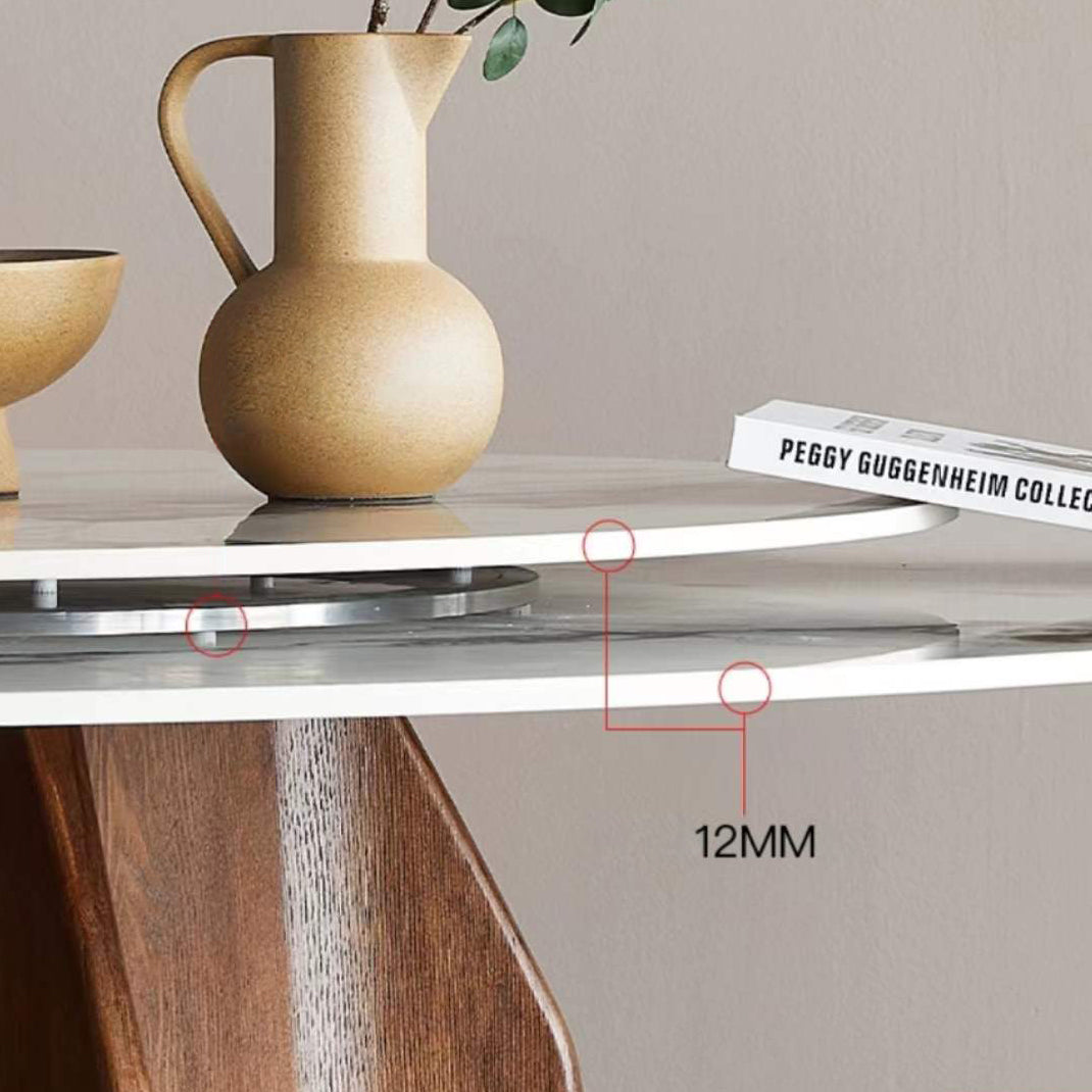 Modern Sintered Stone Dining Round Table Set 1/2/4/7 Pieces Dining Set