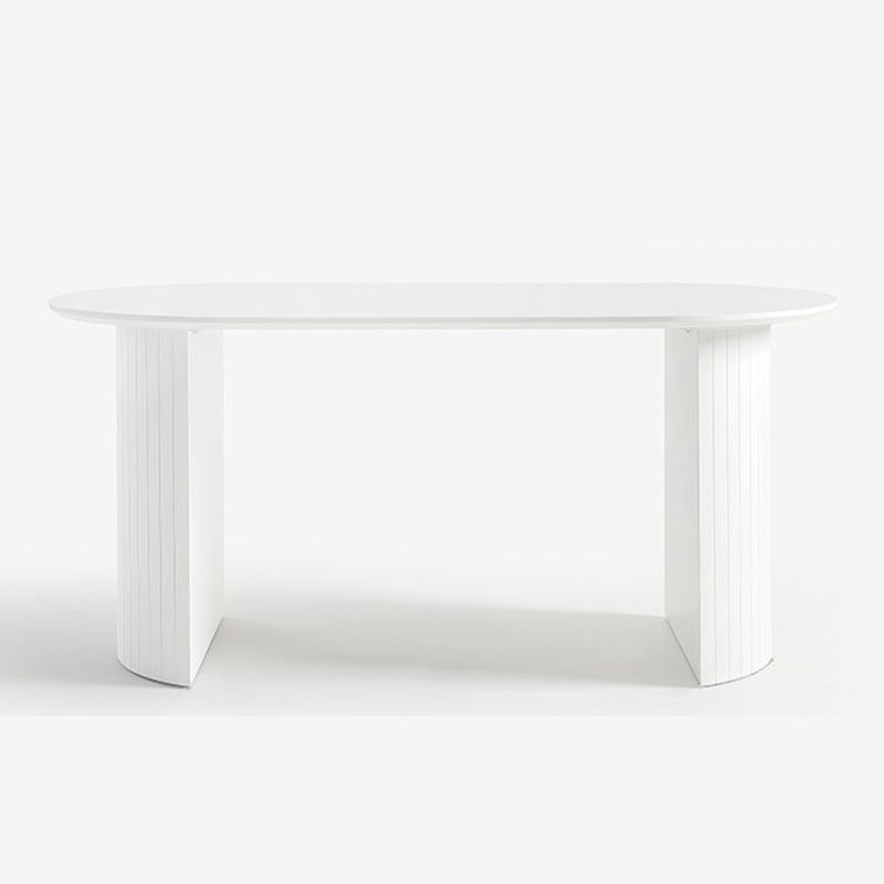 Wood Top Dining Table Traditional Luxury Dining Table with White Sled Base