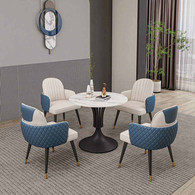 Modern Style Dining Table Round Sintered Stone Table for Dining Room