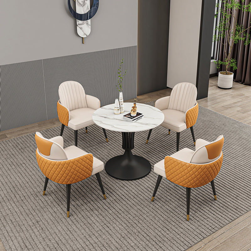 Modern Style Dining Table Round Sintered Stone Table for Dining Room