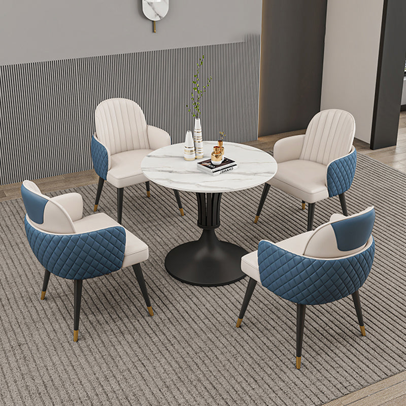 Modern Style Dining Table Round Sintered Stone Table for Dining Room