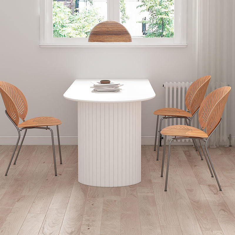 Contemporary Style Dining Table  Dinner Double Pedestal Table for Home Kitchen Dinner