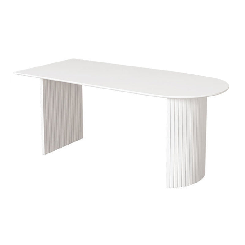 Contemporary Style Dining Table  Dinner Double Pedestal Table for Home Kitchen Dinner