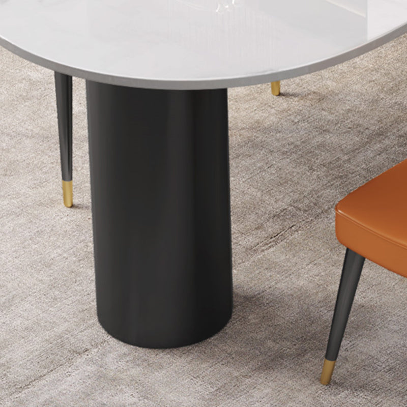 White Stone Top Dinner Room Kitchen Table Modern Tripod Base Dining Table