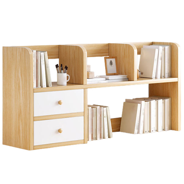 Modern Style Bookshelf Open Back Engineer Wood Bookcase for Home Office