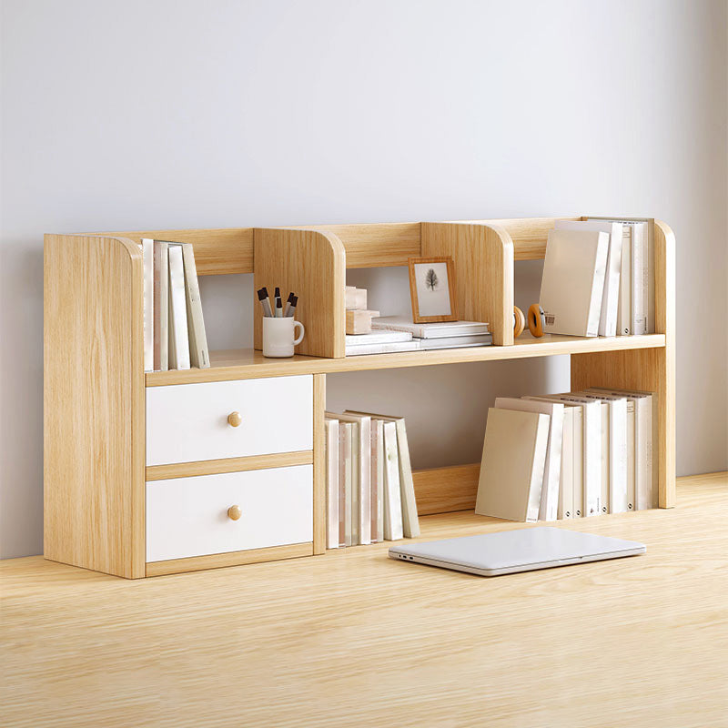 Modern Style Bookshelf Open Back Engineer Wood Bookcase for Home Office