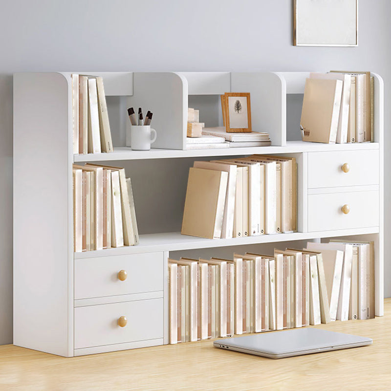 Modern Style Bookshelf Open Back Engineer Wood Bookcase for Home Office