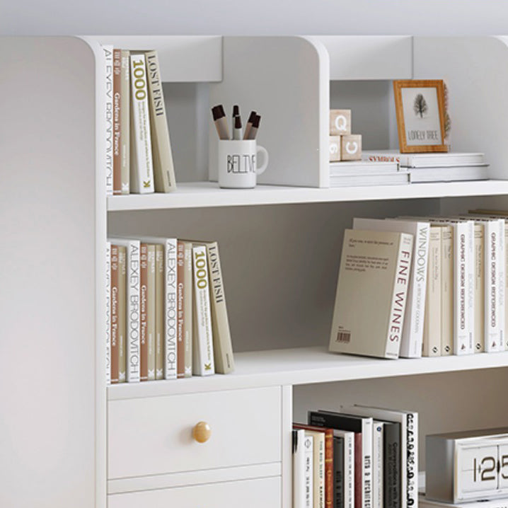 Modern Style Bookshelf Open Back Engineer Wood Bookcase for Home Office