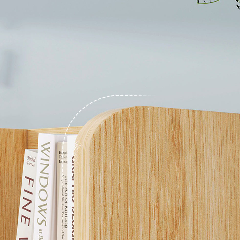 Modern Style Bookshelf Open Back Engineer Wood Bookcase for Home Office