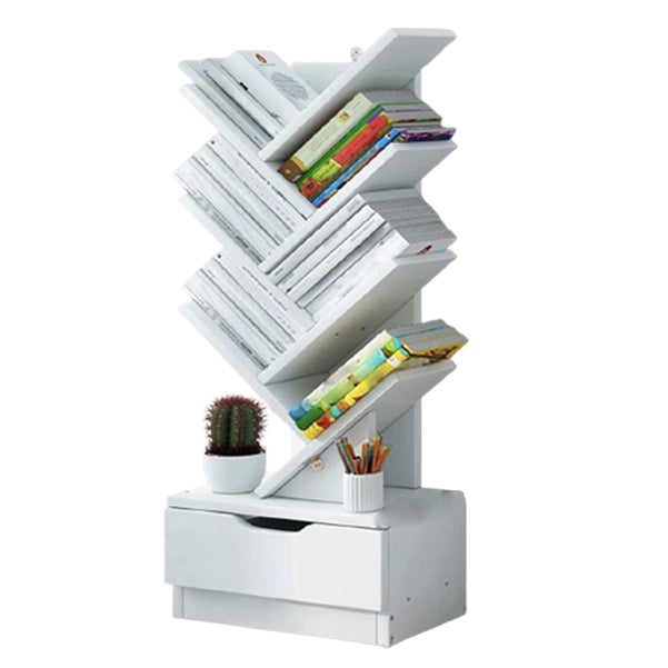 7.87"W Bookshelf Closed Back Contemporary Style Bookcase for Office Home