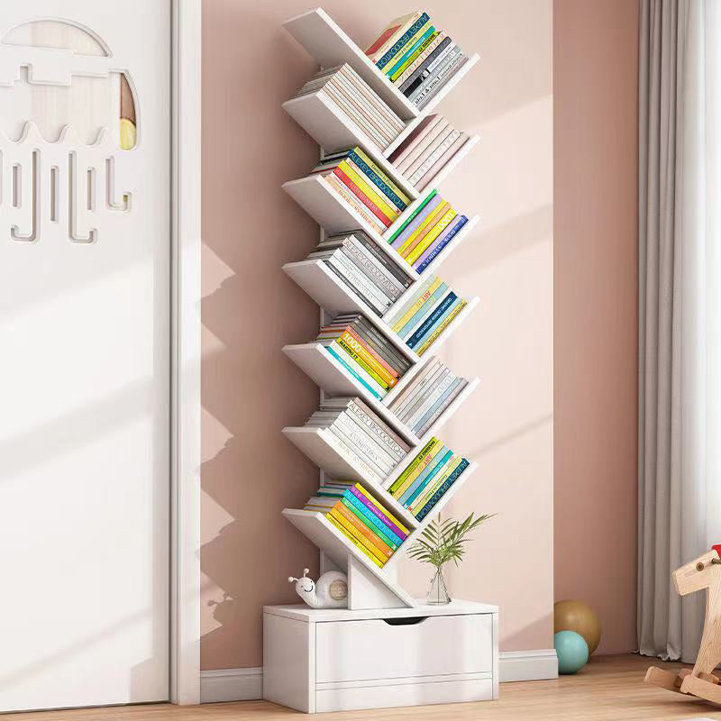 7.87"W Bookshelf Closed Back Contemporary Style Bookcase for Office Home