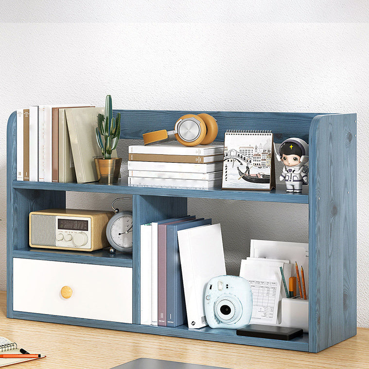 Modern Style Bookshelf Open Back Engineer Wood Bookcase for Office