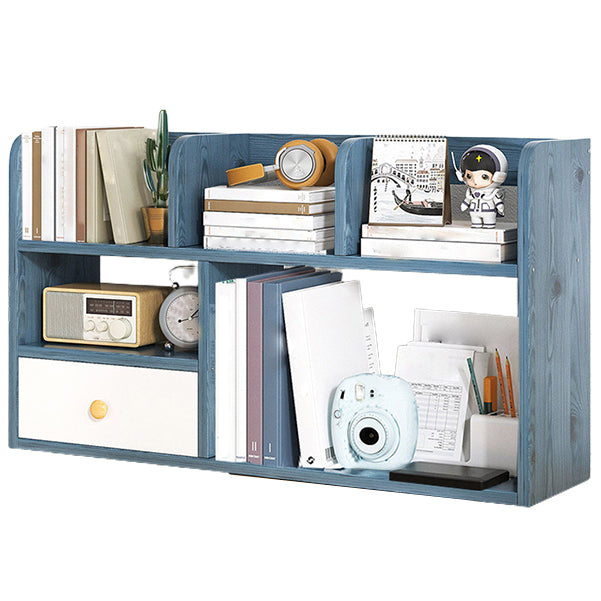 Modern Style Bookshelf Open Back Engineer Wood Bookcase for Office