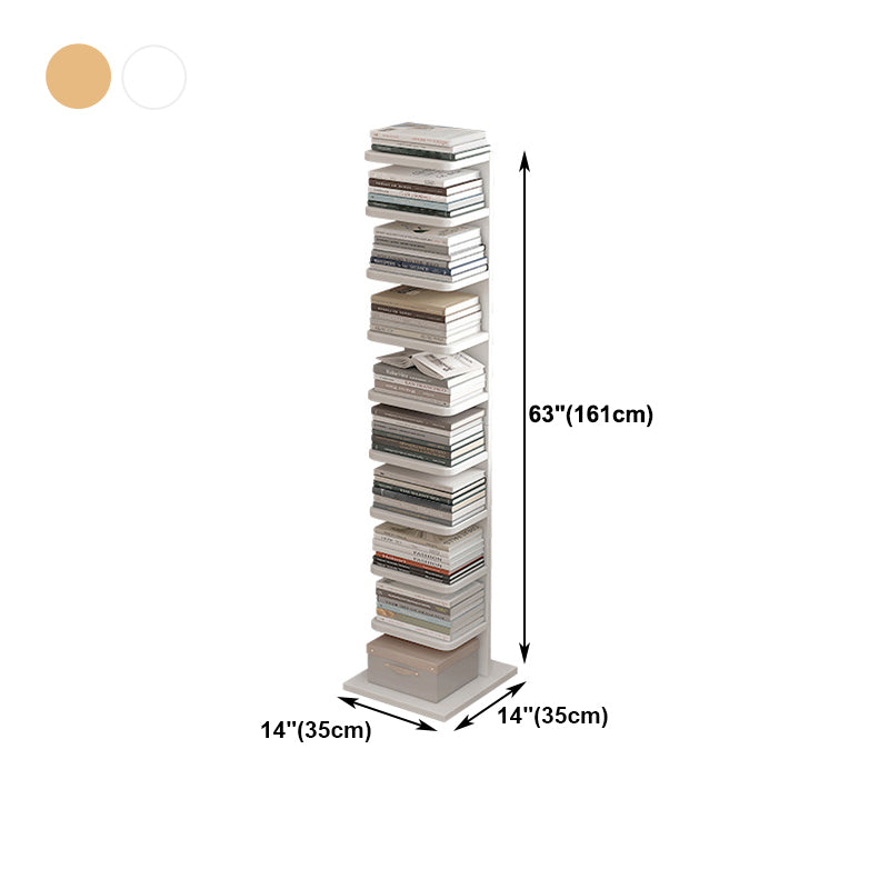 13.78"W Bookshelf Contemporary Style Bookcase for Home and Office