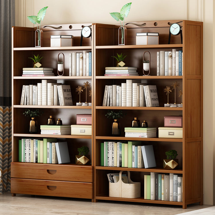 Brown Color Modern Style Bookshelf Engineer Wood Bookcase for Home
