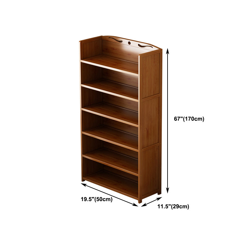 Brown Color Modern Style Bookshelf Engineer Wood Bookcase for Home