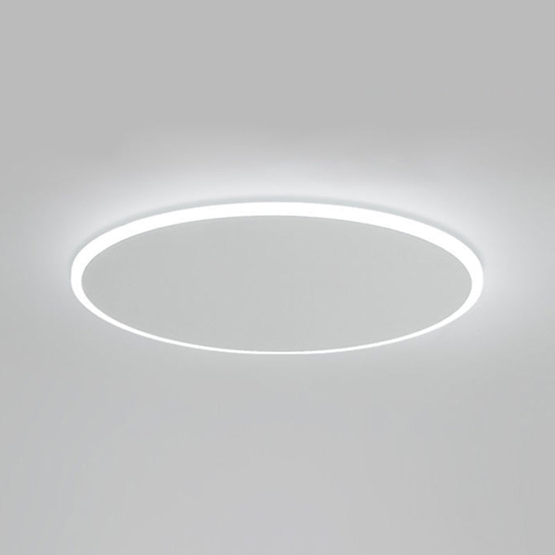 White LED Flush Mount Modern Metal Circle Ceiling Mounted Fixture for Bedroom
