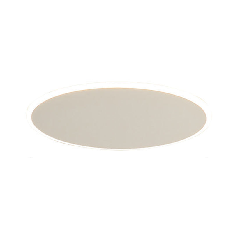 White LED Flush Mount Modern Metal Circle Ceiling Mounted Fixture for Bedroom