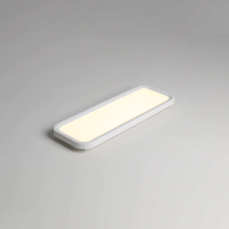 Modern Square Shape Ceiling Lamp LED Flush Mount Light with Acrylic Shade in White