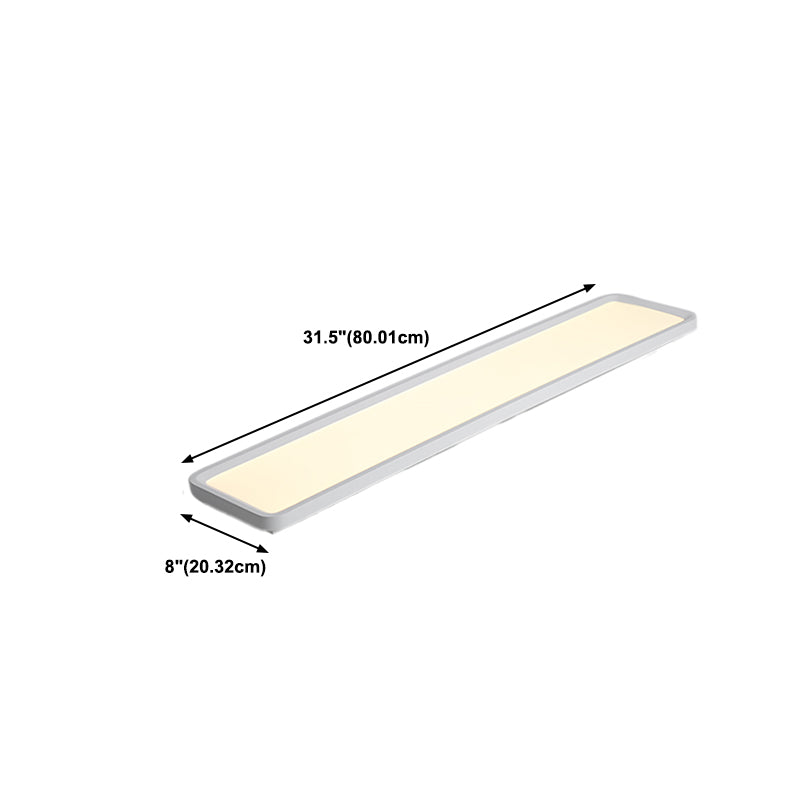 Modern Square Shape Ceiling Lamp LED Flush Mount Light with Acrylic Shade in White