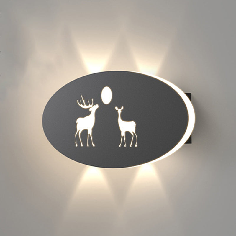 Metal Geometric Wall Light Nordic Black LED Wall Sconce for Living Room