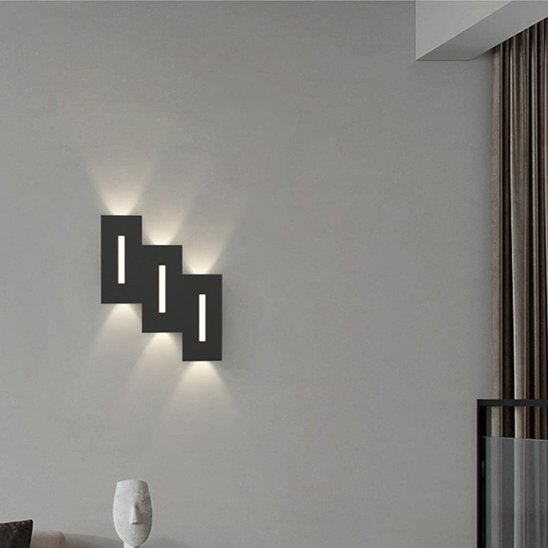 Metal Geometric Wall Light Nordic Black LED Wall Sconce for Living Room