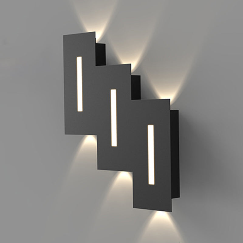 Metal Geometric Wall Light Nordic Black LED Wall Sconce for Living Room