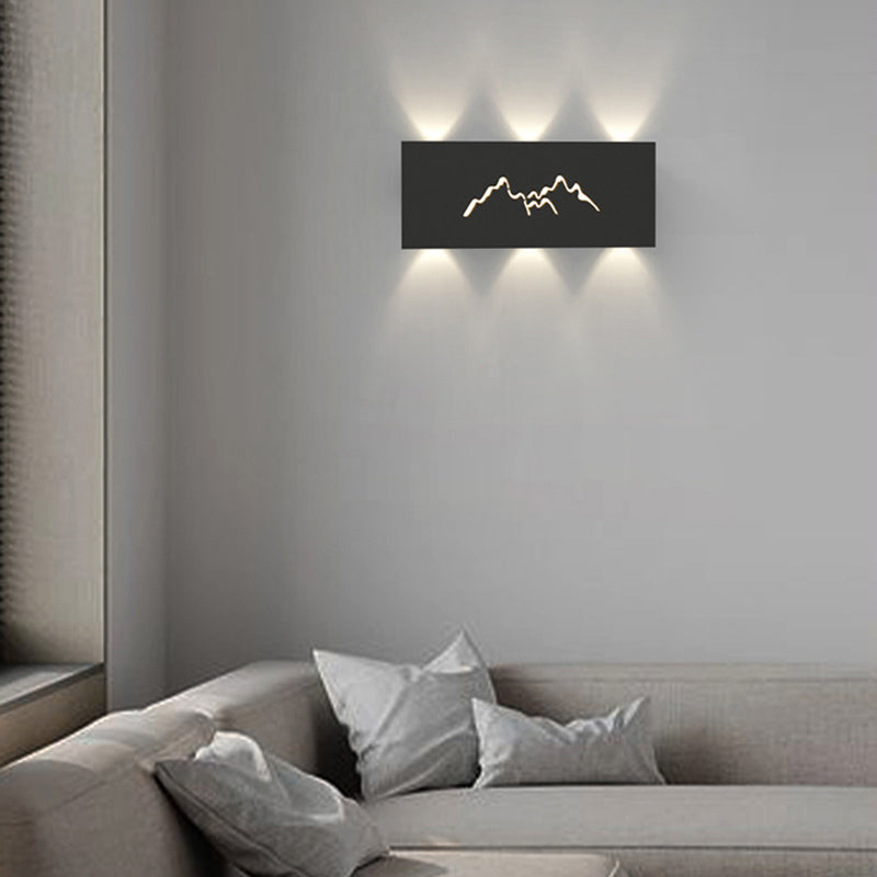 Metal Geometric Wall Light Nordic Black LED Wall Sconce for Living Room