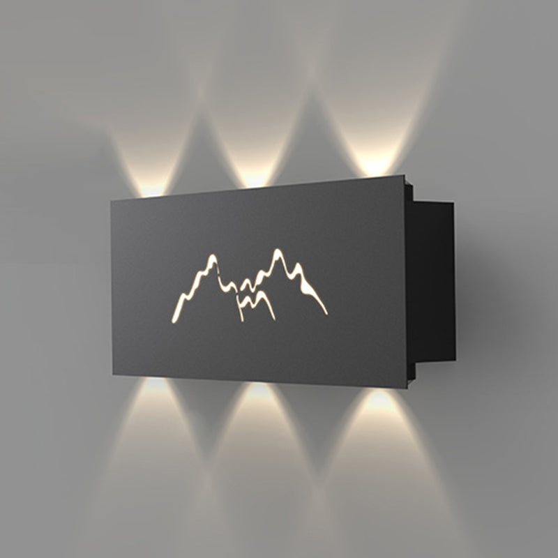 Metal Geometric Wall Light Nordic Black LED Wall Sconce for Living Room