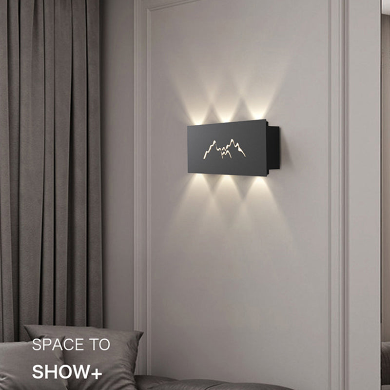 Metal Geometric Wall Light Nordic Black LED Wall Sconce for Living Room