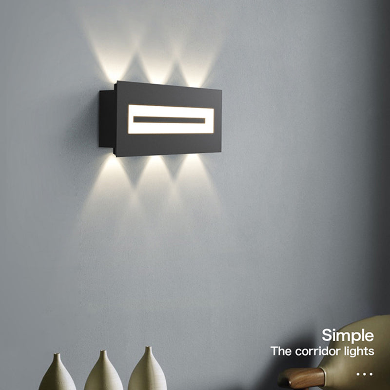 Metal Geometric Wall Light Nordic Black LED Wall Sconce for Living Room