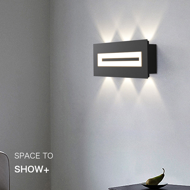 Metal Geometric Wall Light Nordic Black LED Wall Sconce for Living Room