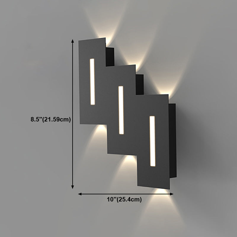 Metal Geometric Wall Light Nordic Black LED Wall Sconce for Living Room